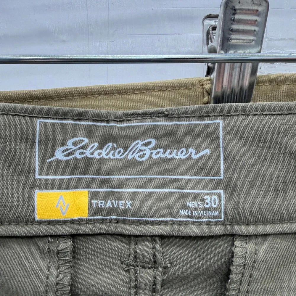 Eddie Bauer Travex Mens 30 Hiking Shorts Bundle 3 pack Brown Tan Nylon Spandex